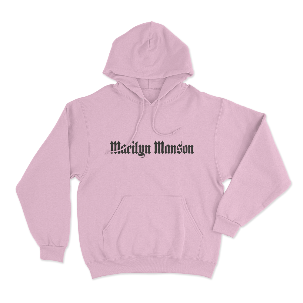 Marilyn Manson Gothic Logo Unisex Hoodie Pink Marilyn Manson Gothic Logo Unisex Hoodie Pink