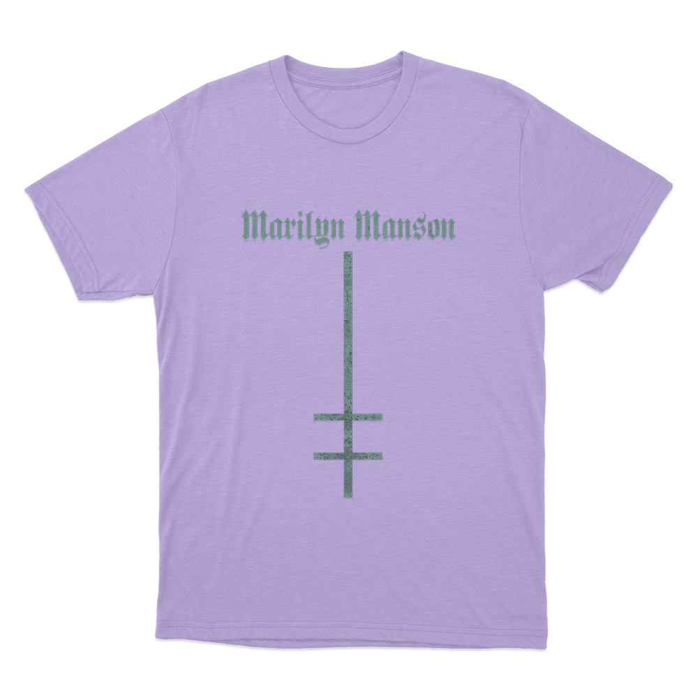 Marilyn Manson Satanic Cross LogoUnisex T Shirt Purple Marilyn Manson Satanic Cross LogoUnisex T Shirt Purple