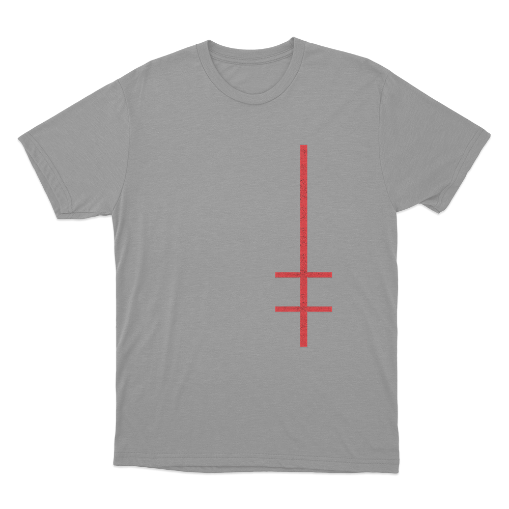 Marilyn Manson Satanic Cross Unisex T Shirt Grey Marilyn Manson Satanic Cross Unisex T Shirt Grey