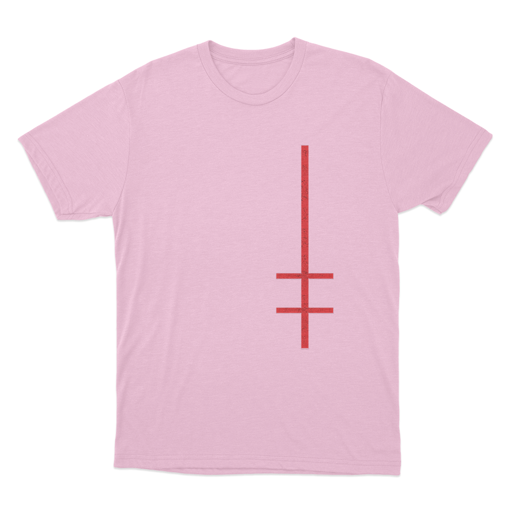 Marilyn Manson Satanic Cross Unisex T Shirt Pink Marilyn Manson Satanic Cross Unisex T Shirt Pink
