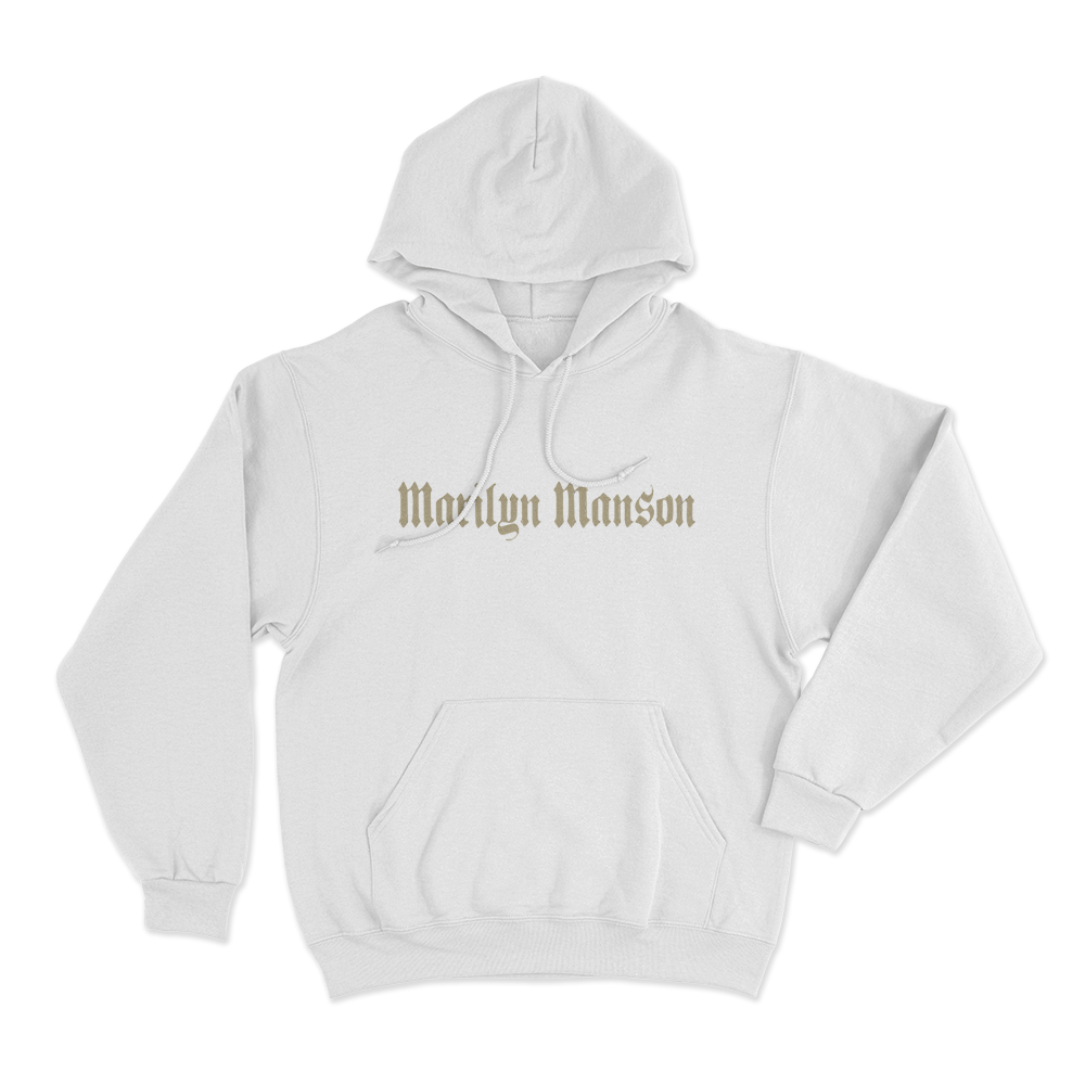 Marilyn Manson Unisex Hoodie White Marilyn Manson Unisex Hoodie White