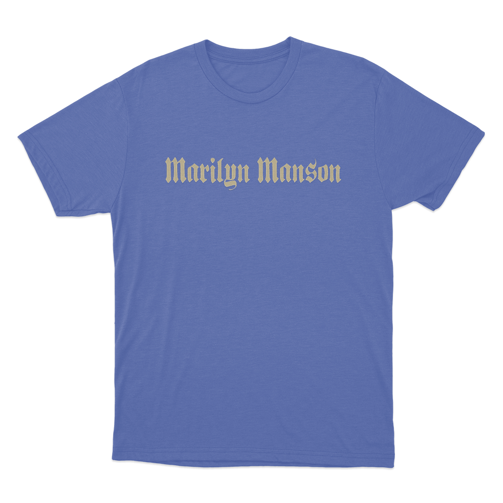 Marilyn Manson Unisex T Shirt Blue Marilyn Manson Unisex T Shirt Blue