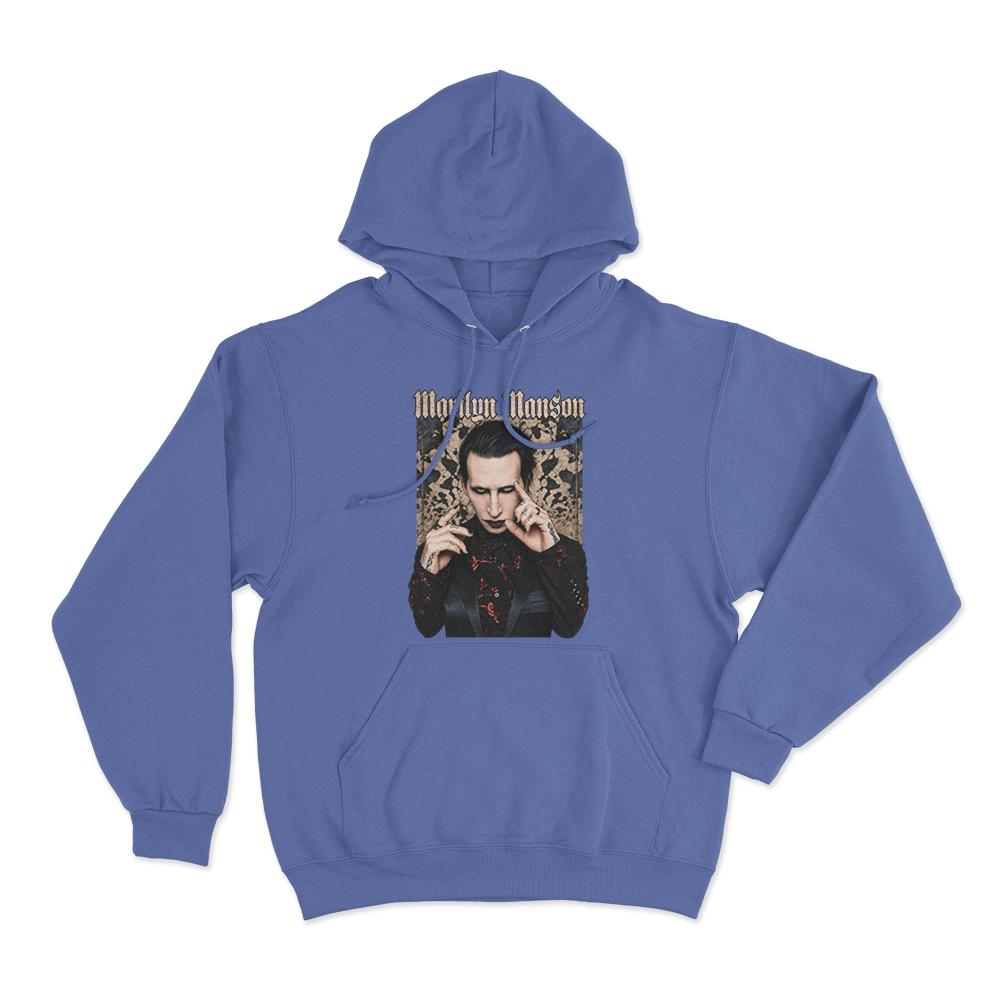 Pointing Unisex Hoodie Blue Pointing Unisex Hoodie Blue
