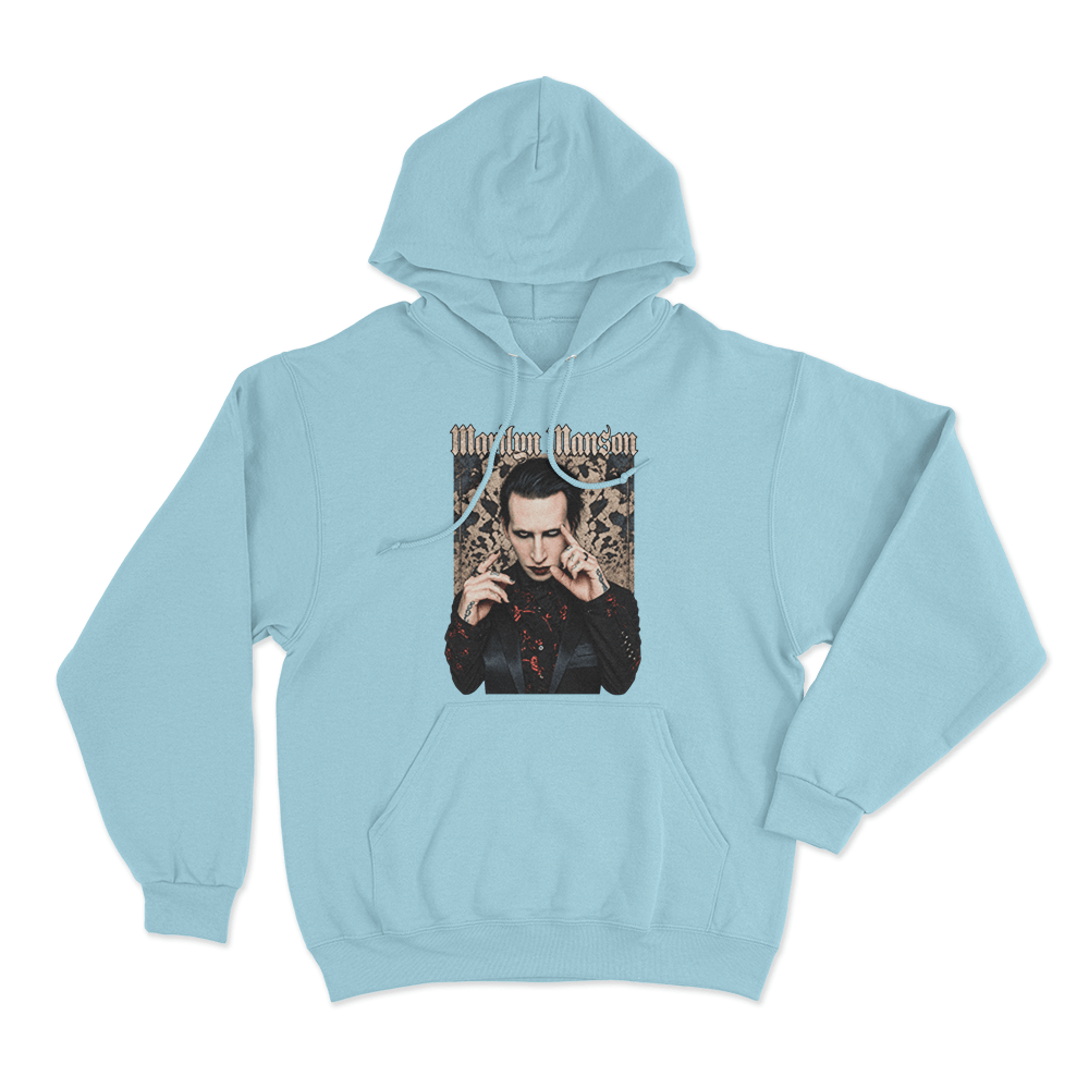 Pointing Unisex Hoodie Sky Blue Pointing Unisex Hoodie Sky Blue