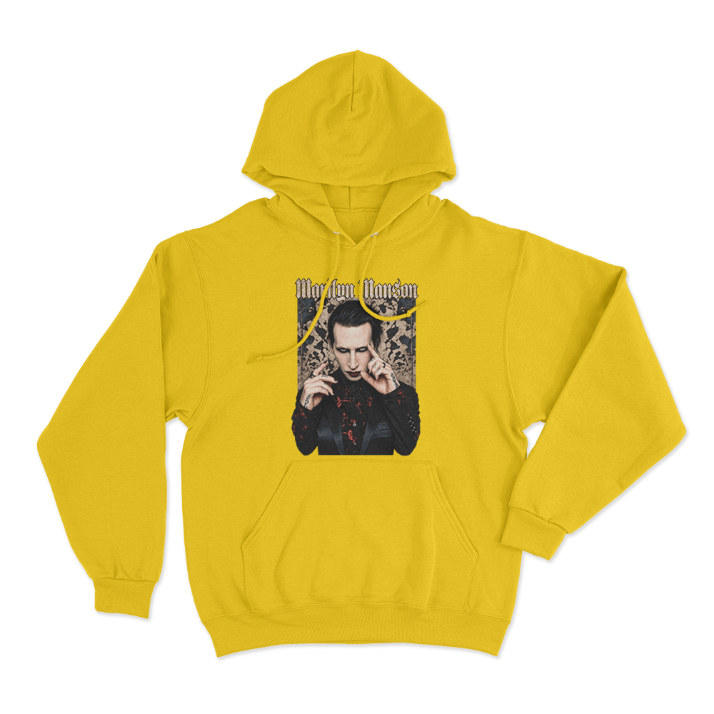Pointing Unisex Hoodie Yellow Pointing Unisex Hoodie Yellow
