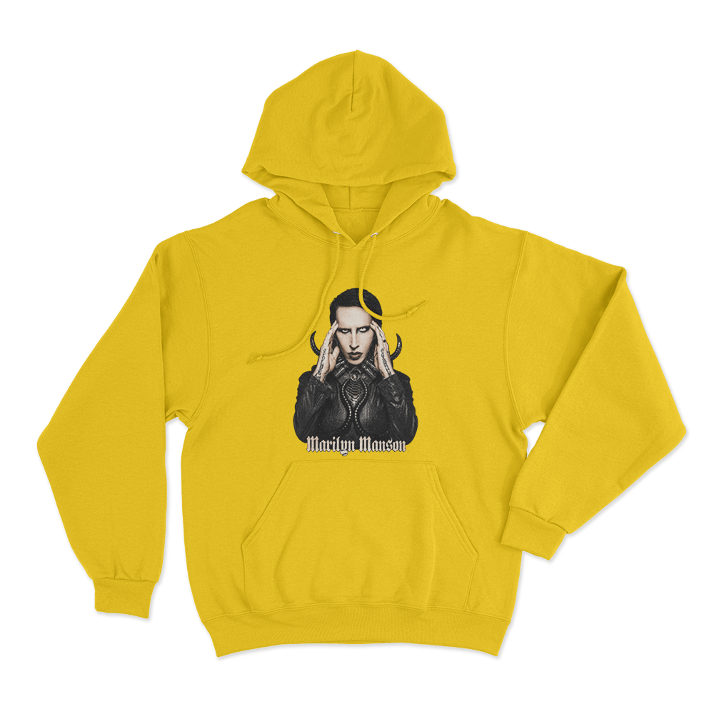 Psychic Horns Unisex Hoodie Yellow Psychic Horns Unisex Hoodie Yellow