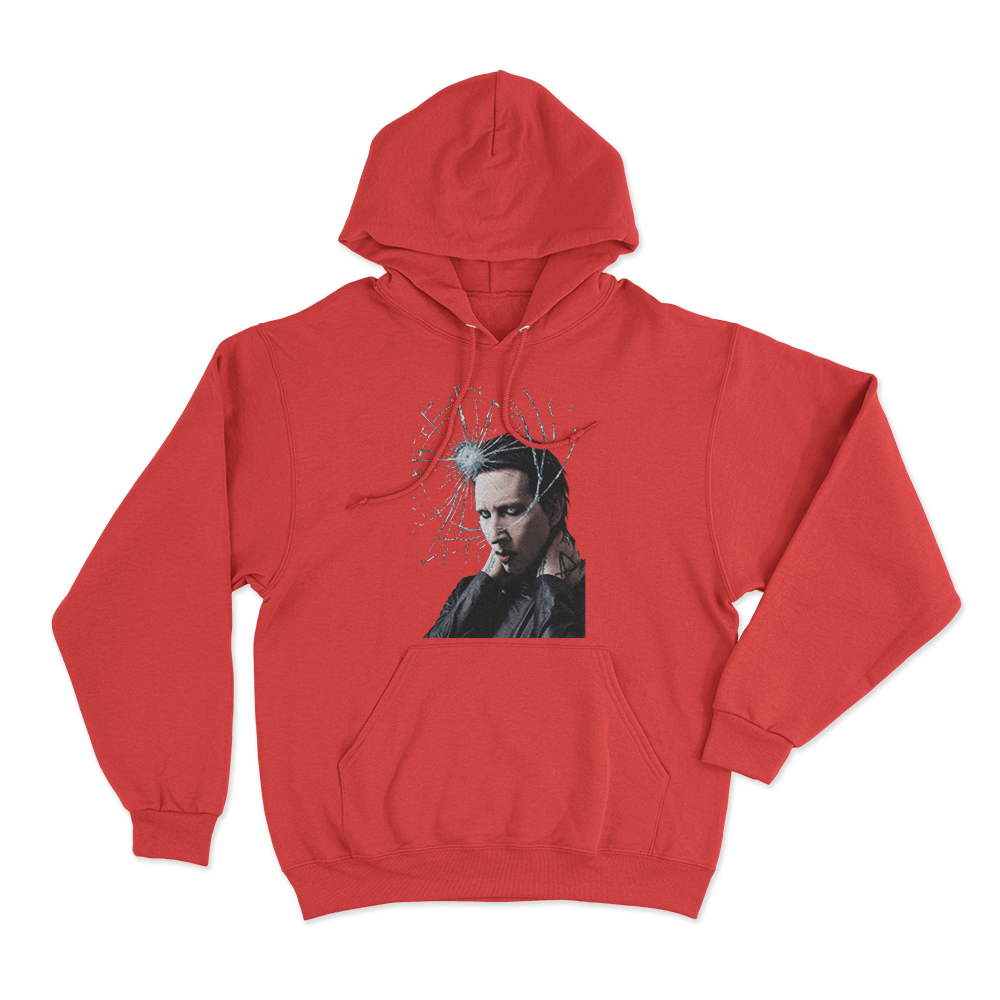 Shattered Unisex Hoodie Red Shattered Unisex Hoodie Red
