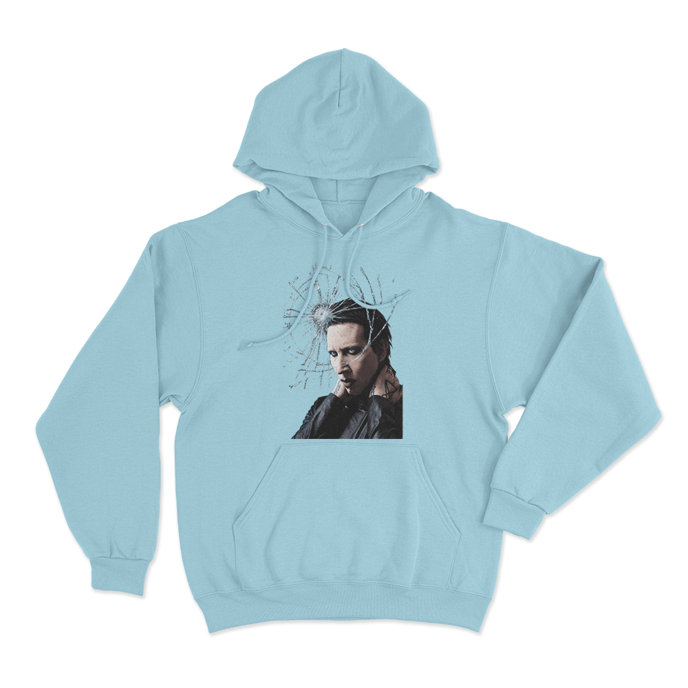 Shattered Unisex Hoodie Sky Blue Shattered Unisex Hoodie Sky Blue