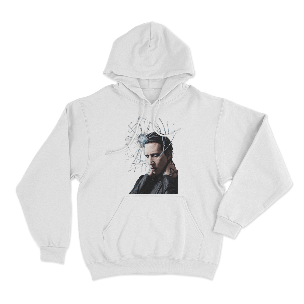 Shattered Unisex Hoodie White Shattered Unisex Hoodie White